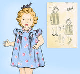 Butterick 2266: 1930s Baby Girls Embroidered Dress Size 1 Vintage Sewing Pattern