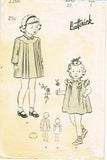 Butterick 2266: 1930s Baby Girls Embroidered Dress Size 1 Vintage Sewing Pattern