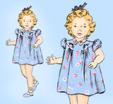 Butterick 2266: 1930s Baby Girls Embroidered Dress Size 1 Vintage Sewing Pattern