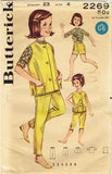 1960s Vintage Butterick Sewing Pattern 2269 Toddler Girls Play Clothes Size 4 -Vintage4me2