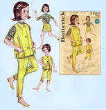1960s Vintage Butterick Sewing Pattern 2269 Toddler Girls Play Clothes Size 4 -Vintage4me2
