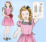 1940s Vintage Butterick Sewing Pattern 2309 Toddler Girls Dress or Pinafore Sz 2 - Vintage4me2