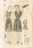 1940s Vintage Butterick Sewing Pattern 2350 Cute WWII Pinafore Sun Dress Sz 34 B - Vintage4me2