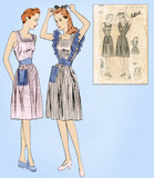 1940s Vintage Butterick Sewing Pattern 2350 Cute WWII Pinafore Sun Dress Sz 34 B - Vintage4me2