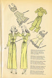 1940s Vintage Butterick Sewing Pattern 2354 Glamorous Misses WWII Negligee 34 B -Vintage4me2