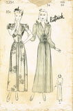 1940s Vintage Butterick Sewing Pattern 2354 Glamorous Misses WWII Negligee 34 B -Vintage4me2