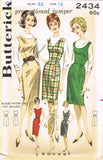 1960s Vintage Butterick Sewing Pattern 2434 Uncut Misses Proportioned Dress 32 B
