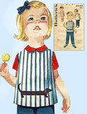 1960s Original Vintage Butterick Sewing Pattern 2449 Baby Play Clothes Set Sz 6mos -Vintage4me2
