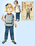 1960s Original Vintage Butterick Sewing Pattern 2449 Baby Play Clothes Set Sz 6mos -Vintage4me2