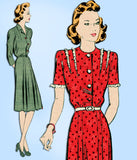 Butterick 2486: 1940s Womens WWII Plus Size Dress 44 Bust Vintage Sewing Pattern