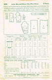 1940s Original Vintage Butterick Pattern 2505 WWII Misses Sweetheart Dress 33 B