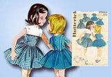 1960s Vintage Butterick Sewing Pattern 2553 Toddler Girls Accessory Dress Size 5 from Vintage4me2