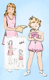 1940s Vintage Butterick Sewing Pattern 2554 Uncut Toddler Girls Slip & Bloomers Sz 2 - Vintage4me2