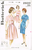 1960s Original Vintage Butterick Pattern 2633 Uncut Sun Dress & Jacket Sz 36 B