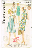 1960s VTG Butterick Sewing Pattern 2678 Easy Misses Beach Dress or Cover-Up 34B