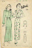 1940s Vintage Butterick Sewing Pattern 2713 Plus Size WWII Womens Nightgown 40 B