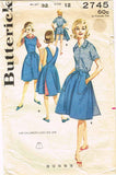 1960s Vintage Butterick Sewing Pattern 2745 Misses Wrap Skirt Blouse Shorts 32B - Vintage4me2