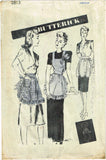 Butterick 2813: 1940s Misses WWII Hostess Apron Sz MED Vintage Sewing Pattern