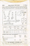 Butterick 2813: 1940s Misses WWII Hostess Apron Sz Small Vintage Sewing Pattern