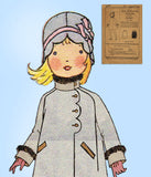 1920s Vintage Butterick Sewing Pattern 2829 Toddler Girls Scalloped Coat Size 4 - Vintage4me2
