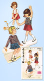 1960s Vintage Butterick Sewing Pattern 2866 Toddler Girls 3 Piece Suit Size 4