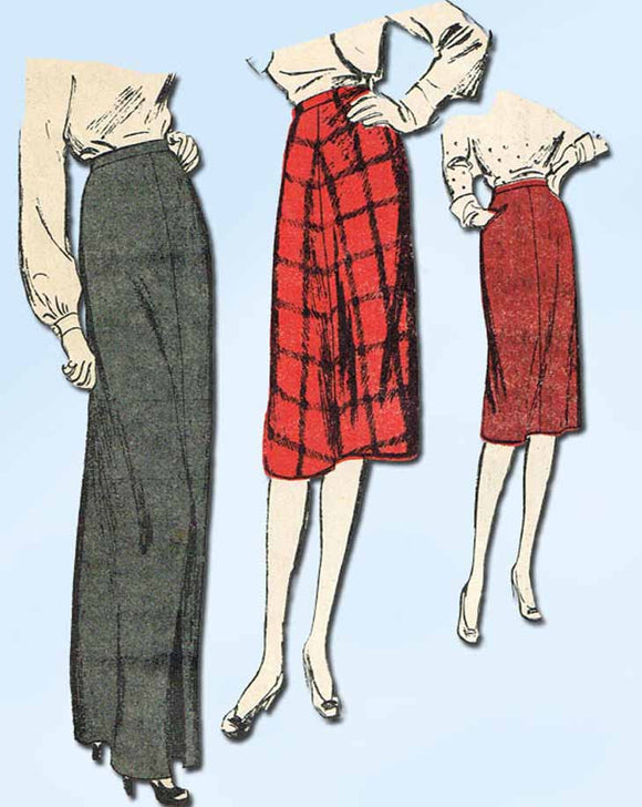 1940s Vintage Butterick Sewing Pattern 2900 Uncut Misses Day or Night Skirt Sz 26W - Vintage4me2