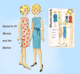 1960s Vintage Butterick Pattern 2931 Uncut 12in Tammy & Mother Doll Clothes