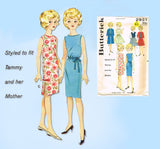 1960s Vintage Butterick Pattern 2931 Uncut 12in Tammy & Mother Doll Clothes