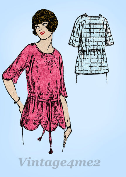 Butterick 2967: 1920s Misses Easy 1 Piece Blouse Sz 36 B Vintage Sewing Pattern - Vintage4me2