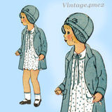 Butterick 2995: 1920s Cute Little Girls Dress & Coat Sz 7 Vintage Sewing Pattern