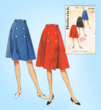 1960s Vintage Butterick Sewing Pattern 3042 Easy Petite Misses Skirt Sz 23 Waist - Vintage4me2