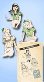 1940s Vintage Butterick Sewing Pattesrn 3042 WWII Little Girls Blouse Size 8 26B - Vintage4me2