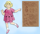Butterick 3073: 1920s Cute Toddler Girls Bloomer Dress Sz3 Vintage Sewing Pattern