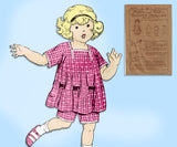 Butterick 3073: 1920s Cute Toddler Girls Bloomer Dress Sz3 Vintage Sewing Pattern