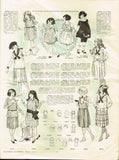 1920s Original Vintage Butterick Pattern 3090 Toddler Girls Slip Over Dress Sz 3