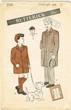 1940s Vintage Butterick Sewing Pattern 3109 Uncut WWII Toddler Boys Coat Size 6