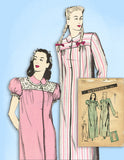 1940s Vintage Butterick Sewing Pattern 3116 Uncut Misses Nightgown Size 30 Bust