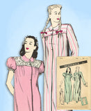 1940s Vintage Butterick Sewing Pattern 3116 Uncut Misses Nightgown Size 34 Bust