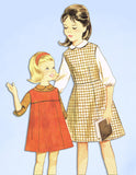 1960s Vintage Butterick Sewing Pattern 3237 Uncut Toddler Girls Jumper Dress Sz4