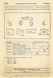 1940s Vintage Butterick Sewing Pattern 3250 FF Misses Fancy Dress Apron Fits ALL - Vintage4me2