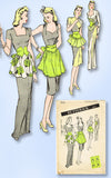 1940s Vintage Butterick Sewing Pattern 3250 FF Misses Fancy Dress Apron Fits ALL - Vintage4me2