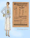 Butterick 3319: 1930s Uncut Misses Street Dress Size 40 B Vintage Sewing Pattern
