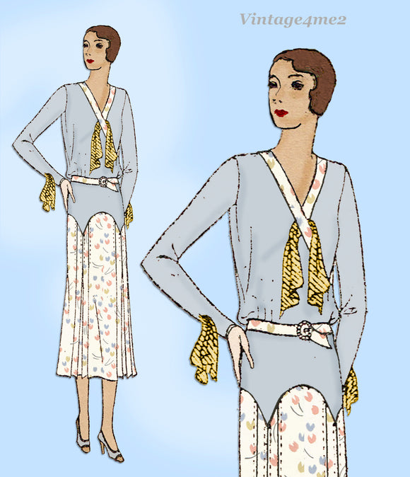 Butterick 3319: 1930s Uncut Misses Street Dress Size 40 B Vintage Sewing Pattern