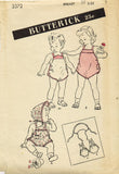 Butterick 3372: 1940s WWII Baby Romper & Bonnet Sz 1 Vintage Sewing Pattern