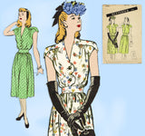Butterick 3382: 1940s Misses Uncut WWII Dress Sz 32 B Vintage Sewing Pattern