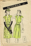 Butterick 3382: 1940s Misses Uncut WWII Dress Sz 32 B Vintage Sewing Pattern