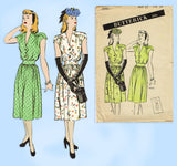 Butterick 3382: 1940s Misses Uncut WWII Dress Sz 32 B Vintage Sewing Pattern
