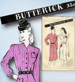 1940s Vintage Butterick Sewing Pattern 3405 Uncut WWII Misses Day Dress Sz 30 B - Vintage4me2
