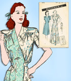 1940s Vintage Butterick Sewing Pattern 3435 Uncut Misses Housecoat Size 32 Bust