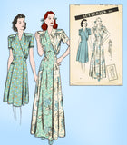 1940s Vintage Butterick Sewing Pattern 3435 Uncut Misses Housecoat Size 32 Bust